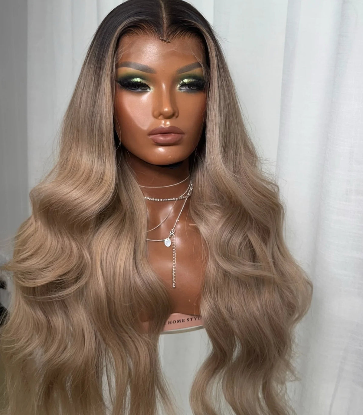 Long Thick Wig Blonde Highlight Color Remy Indian Cuticle Aligned Hair 5x5 Transparent HD Lace Front Wigs Small 250% Density - Option 2 / Body Wave