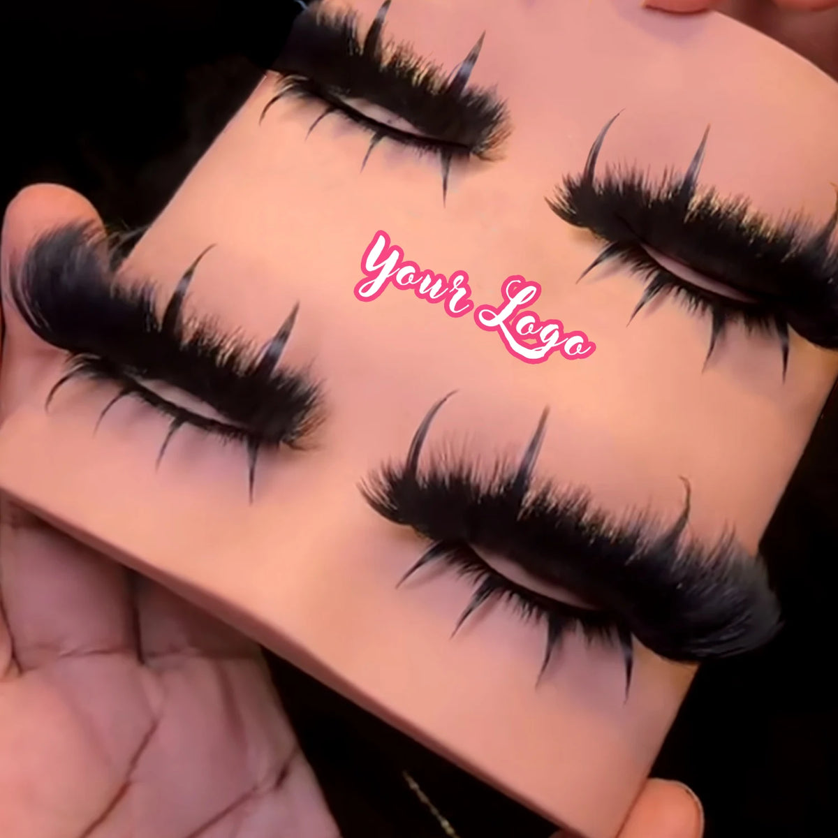 2026 New Wholesale Custom Logo Natural Thick Full Mink Hair Strip  EyelashesThat Look Like Eyelash Extensions Spiked Lash