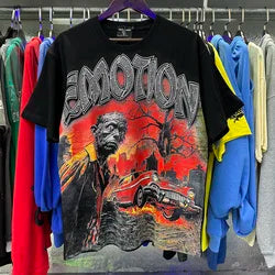 2026 High Quality Cotton Gothic Short Sleeve Skull Printed Hot Drilling T-shirts Low Price Wholesale GUAPI Men's T-shirts