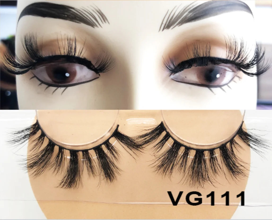 Wholesale Vegan FAUX Mink Eyelashes 25mm 3D Fluffy Full Strip Lashes with Box Cruelty-Free Vendors