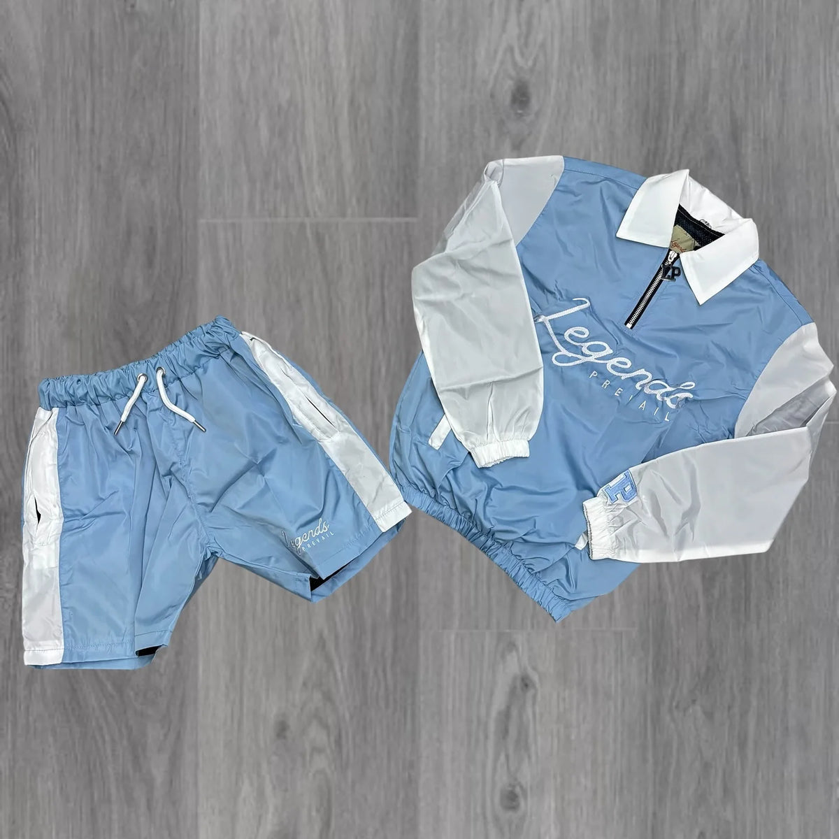 Custom Streetwear Men Windbreaker Nylon Jacket and Shorts Set Zip up Nylon Two Piece Windbreaker Short Set Tracksuit for Mens