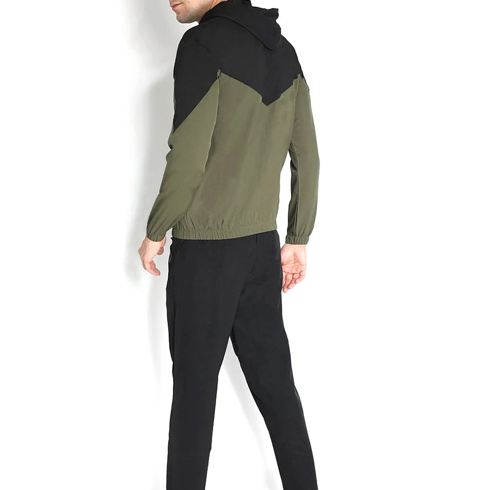 Men's High Quality 100% Cotton Custom Reflective Logo Solid Casual Windbreaker Tracksuit Plus Size Training Jogging Quick 2026