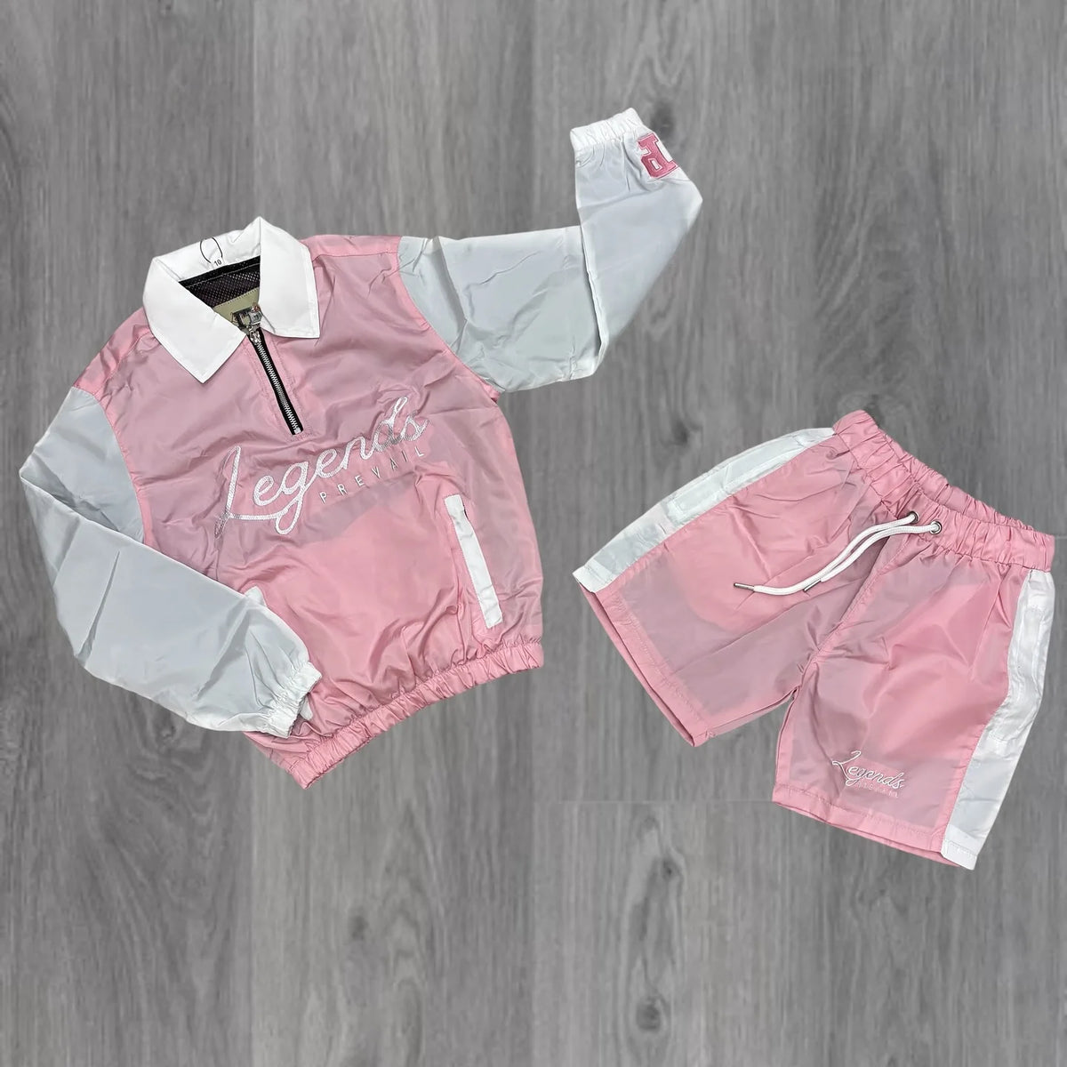 Custom Streetwear Men Windbreaker Nylon Jacket and Shorts Set Zip up Nylon Two Piece Windbreaker Short Set Tracksuit for Mens
