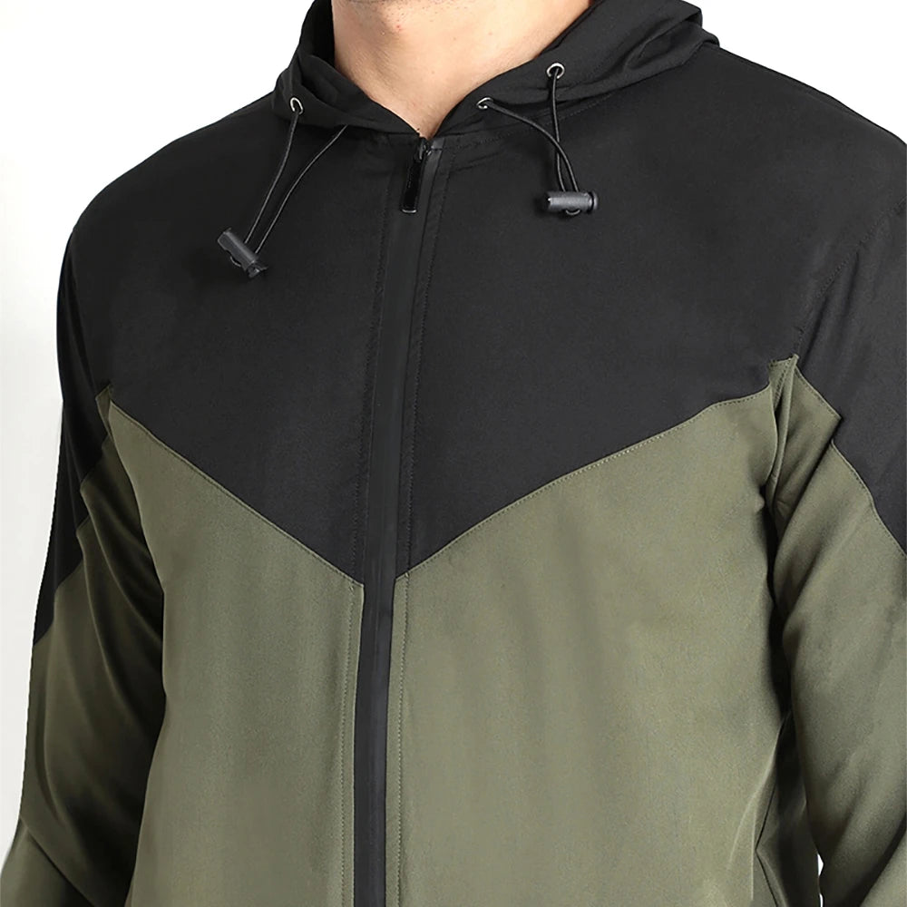 Men's High Quality 100% Cotton Custom Reflective Logo Solid Casual Windbreaker Tracksuit Plus Size Training Jogging Quick 2026