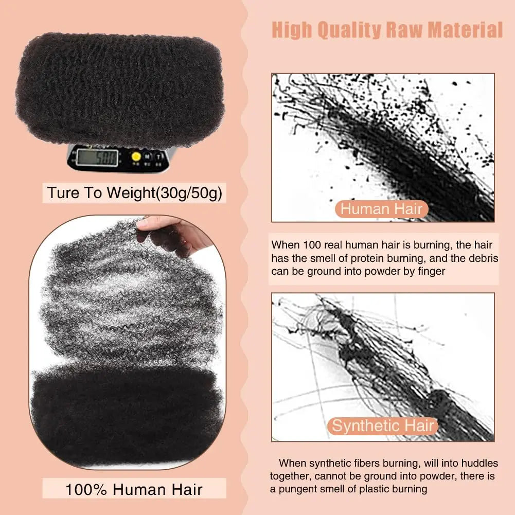 Afro Kinky Bulk Human Hair for Braiding Extensions
