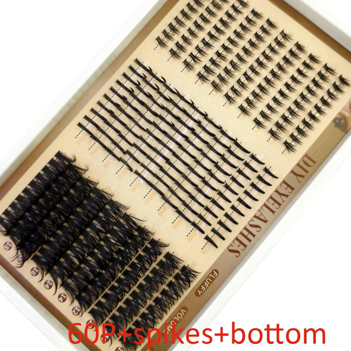 DIY Cluster Lashes – Fluffy Spiky Volume Extensions (30 Rows)