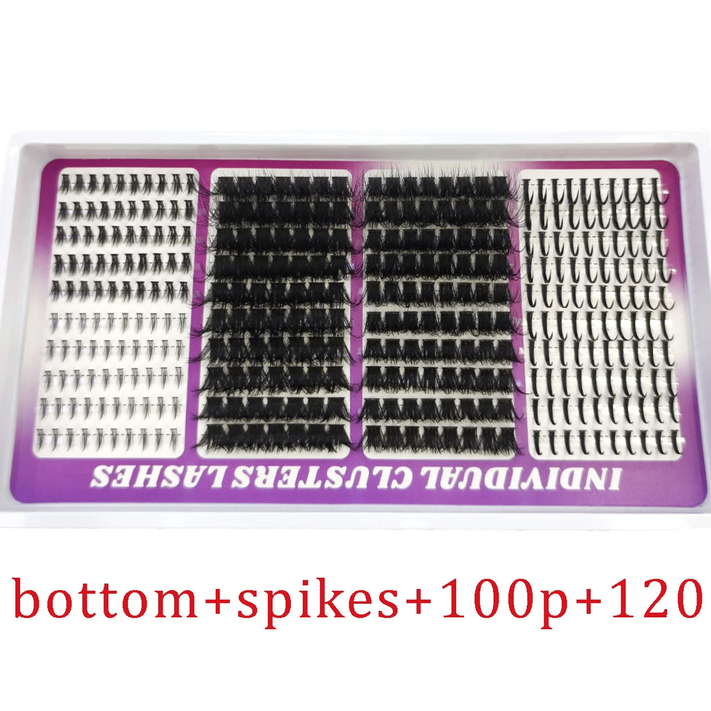 DIY Cluster Lashes – Fluffy Spiky Volume Extensions (30 Rows)