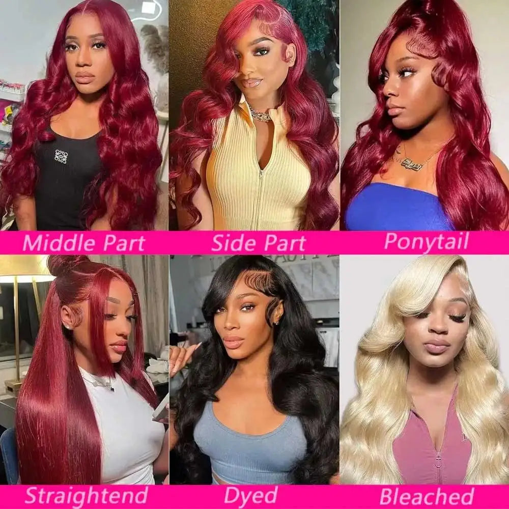 Burgundy Body Wave 13x4 HD Lace Front Wig