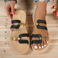 Tassel Flat Slip-On Platform Sandals