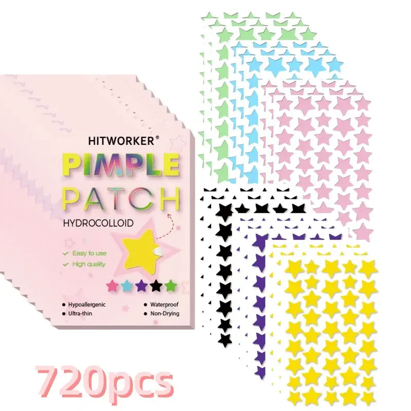 Superstar Hydrocolloid Pimple Patches – Star-Shaped (240 Pcs)