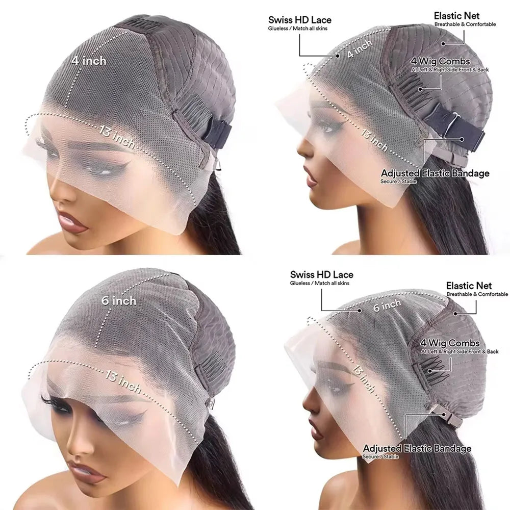 36" Body Wave Lace Front Wig – 250% Density, Pre-Plucked